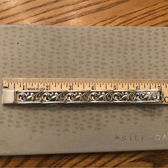 Silpada Filigree Sterling Silver Scroll Hinged Bracelet - Picture 16 of 16
